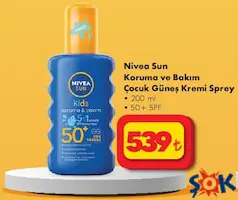 NİVEA SUN KORUMA VE BAKIM ÇOCUK GÜNEŞ KREMİ SPREY 200 ML 50+ SPF NİVEA SUN KORUMA VE BAKIM ÇOCUK GÜNEŞ KREMİ SPREY 200 ML 50+ SPF